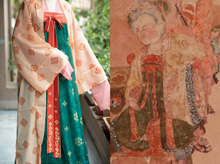 青泠谷原创五代北宋初壁画复原成人汉服2024新款 唐制齐胸襦裙套装