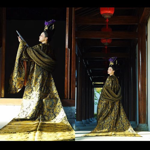 青泠谷原创汉服【女帝】毛披肩