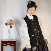 青泠谷岁寒比甲汉服原创明制日常对襟短袄搭马面裙女春秋 岁寒