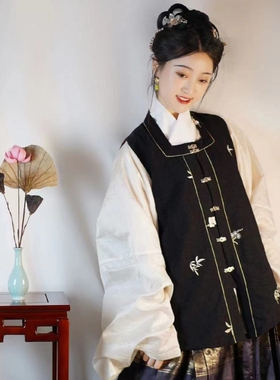 【岁寒】青泠谷岁寒比甲汉服原创明制日常对襟短袄搭马面裙女春秋