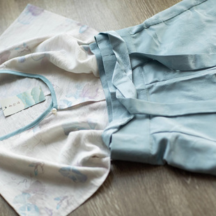 青泠谷日常汉服牵牛花唐背子