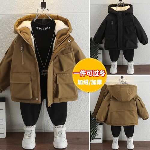 儿童冬季棉衣派克服宝宝外套加绒