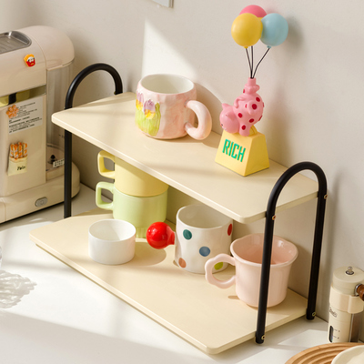 梯形实木亚克力桌面多层杯架咖啡杯水杯香水新款展示收纳置物架子