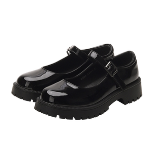 软底鞋子JK乐福鞋女2025春秋新款豆豆鞋玛丽珍厚底英伦风黑小皮鞋