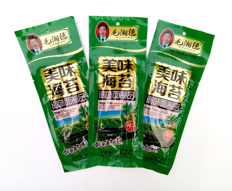 海苔辣条片绿色包装毛湘德8090后儿时怀旧辣条辣片