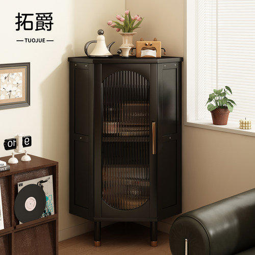 【墙角收纳神器】家用转角柜