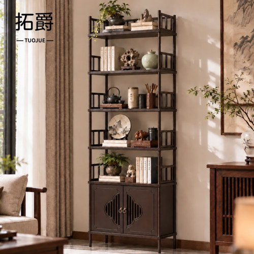 【加厚楠竹板材】中式高端博古架
