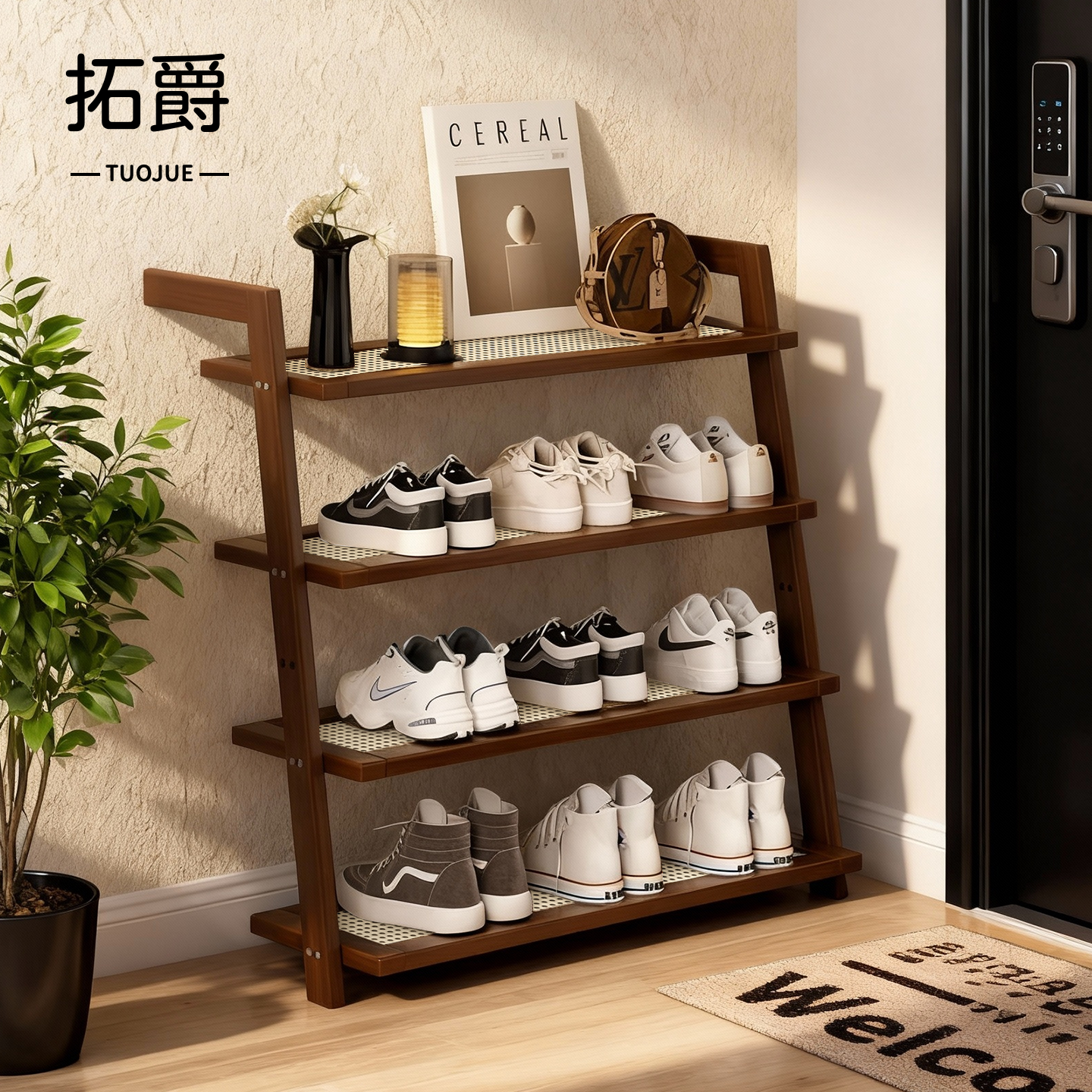 入户简易鞋架子家用门口多层新型鞋子置物架加厚靠墙拖鞋放置架子,住宅家具,鞋架,淘宝优惠券,粉丝福利购,淘宝优惠卷