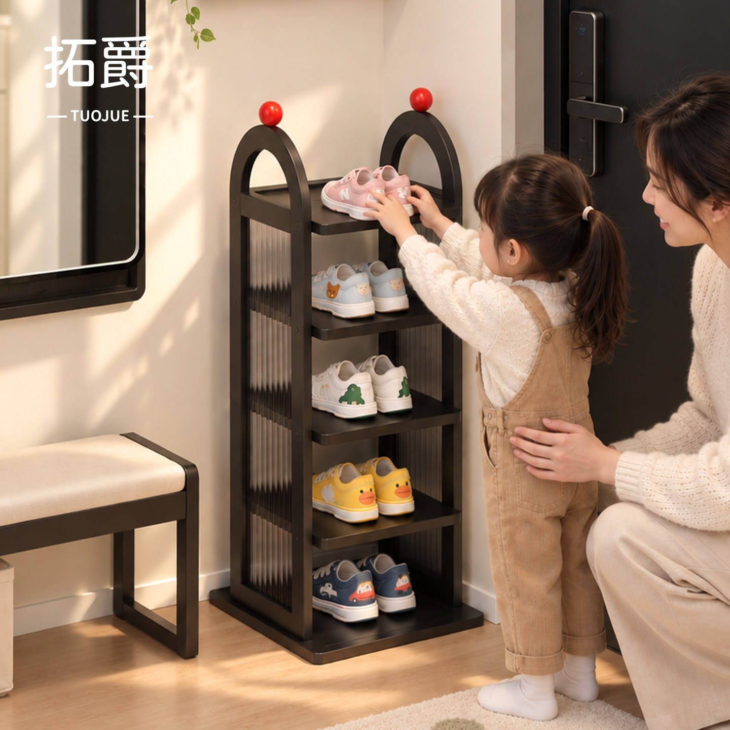【儿童专用小鞋架】不占空间图片