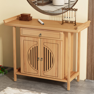 案台实木财神爷供奉桌子佛龛神台柜 供桌香案家用客厅香火桌新中式