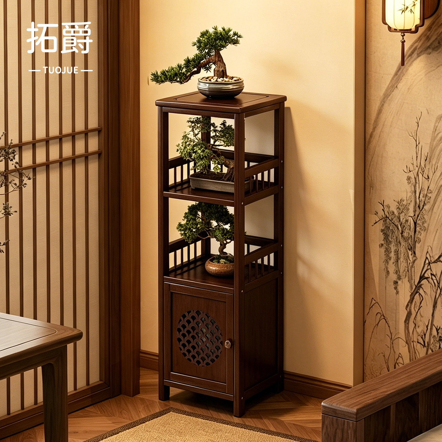 【加固新升级！】中古风花架新款图片