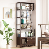 博古架茶具茶叶置物架中式 多宝阁紫砂壶摆放架客厅落地古董展示柜