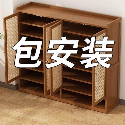 鞋架家用门口多层新款2025爆款宿舍收纳神器实木简易鞋柜子包安装