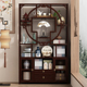 博古架中式 彷古茶具茶叶置物架靠墙多层摆件架子非实木茶室多宝阁