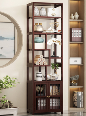 博古架新中式客厅多宝阁茶具茶叶置物架子多功能工艺品摆件展示架