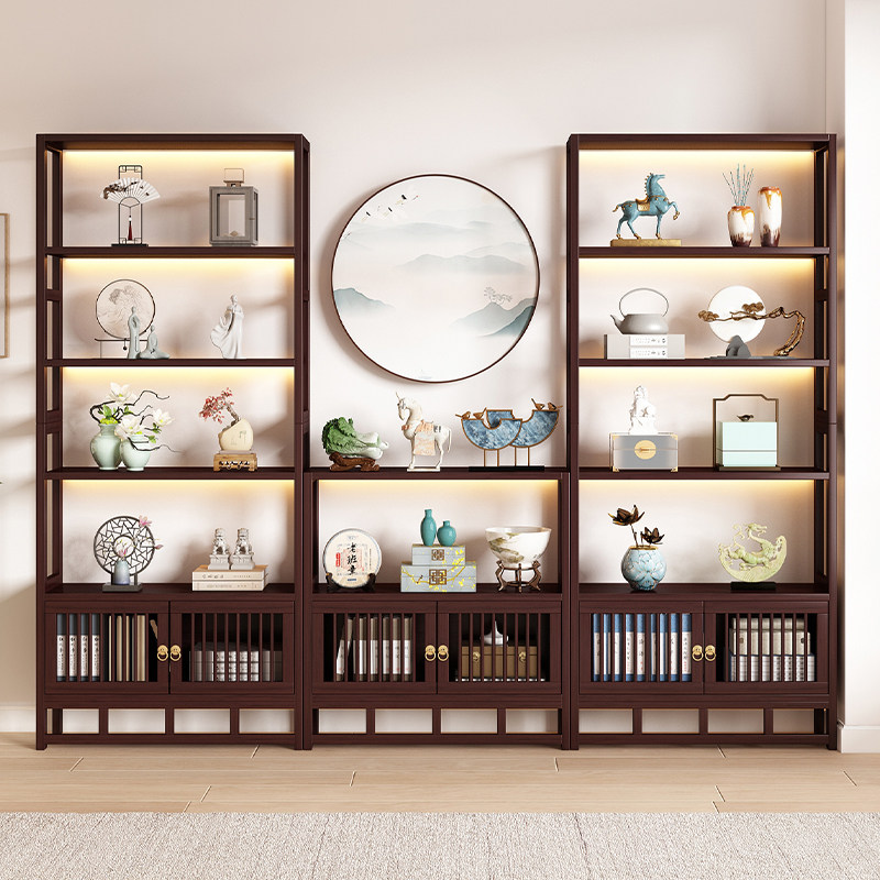 博古架新中式茶具茶叶置物架非实木多宝阁茶叶柜茶室紫砂壶摆放架,住宅家具,多宝格/博古架,淘宝优惠券,粉丝福利购,淘宝优惠卷