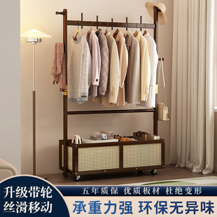 落地衣帽架客厅沙发边挂衣架 可移动家用卧室衣服置物架非实木新款
