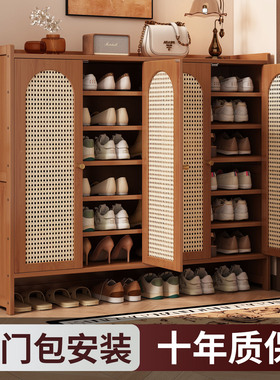 门口入门鞋柜2025新款鞋子收纳神器爆款家用多层大容量鞋架包安装