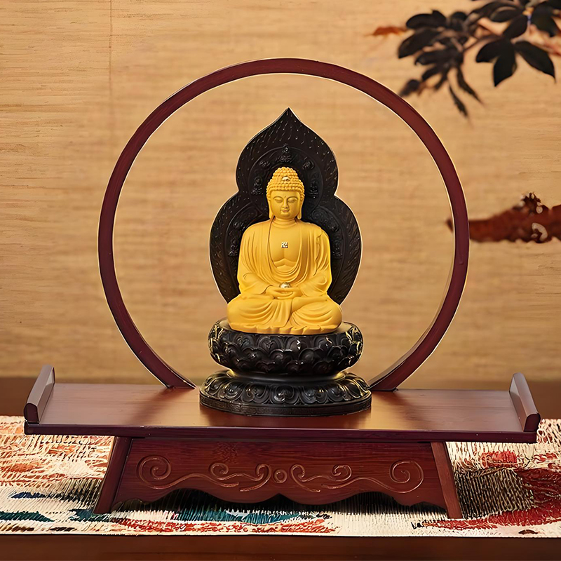 小型佛龛供桌神台观音佛像供座台家用神位桌台供奉台中式迷你神龛