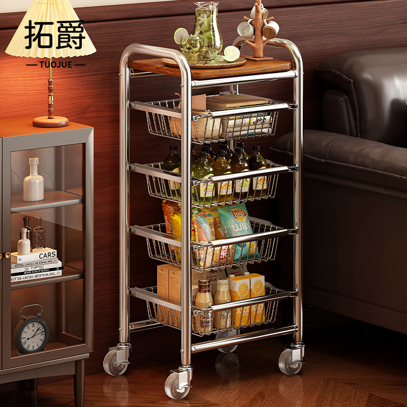 【带轮可移动】中古风零食小推车