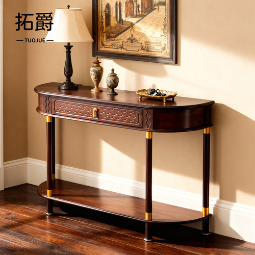 【加固新升级！】美式复古玄关台