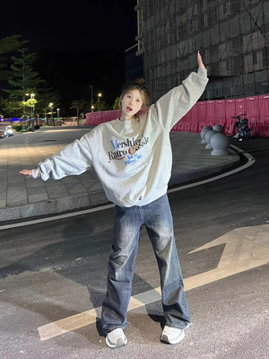 其他加绒宽松型其他甜美印花卫衣