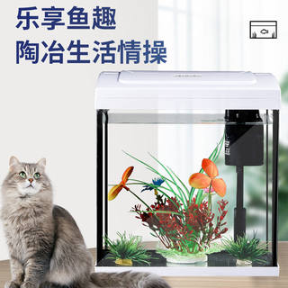 鱼缸客厅家用懒人免换水桌面玻璃中小型造景水族箱生态创意金鱼缸