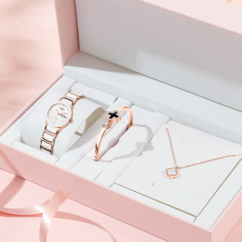 名牌正品陶瓷女士手表时尚双日历简约气质大气手表女生2020新款