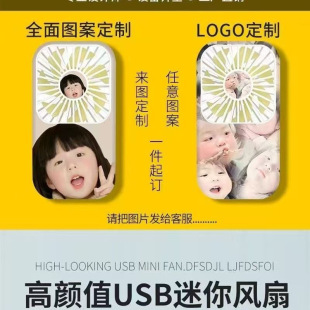 小风扇usb小型静音大风力可充电随身便携宿舍迷你电扇 张子墨Q版