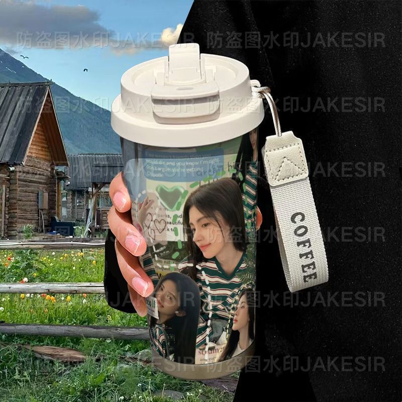 鞠婧祎可爱周边保温杯不锈钢学生