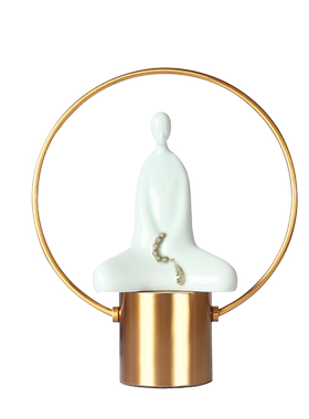 新中式风金属展厅样板间工艺品