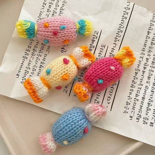 胸针搭配毛衣可爱针织彩虹糖果胸针创意多巴胺女孩diy配饰别针鞋