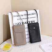 小包包新款 软皮手机包简约复古斜挎百搭休闲竖款 迷你百搭散步小包