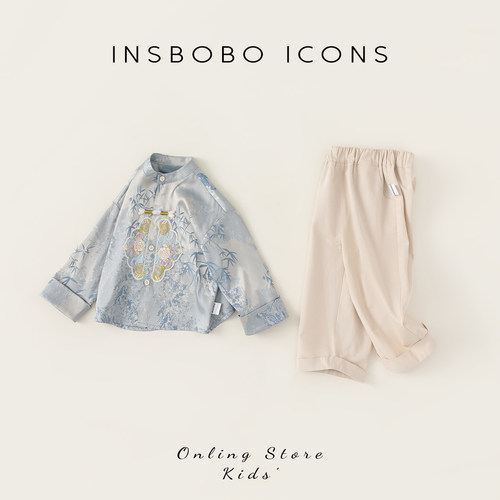 男童汉服周岁男宝礼服儿童唐装秋