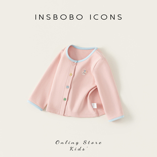 INSbobo女童外套宝宝上衣2026春季新款小女孩多巴胺童装春秋衣服