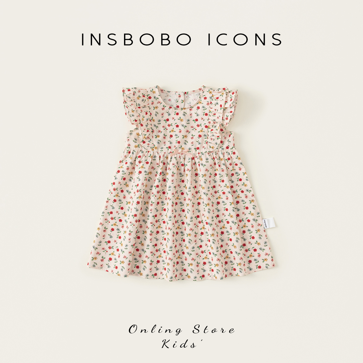 INSbobo儿童裙子碎花连衣裙