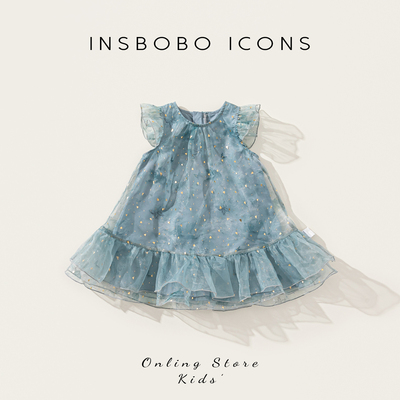 INSbobo儿童连衣裙小飞袖公主裙