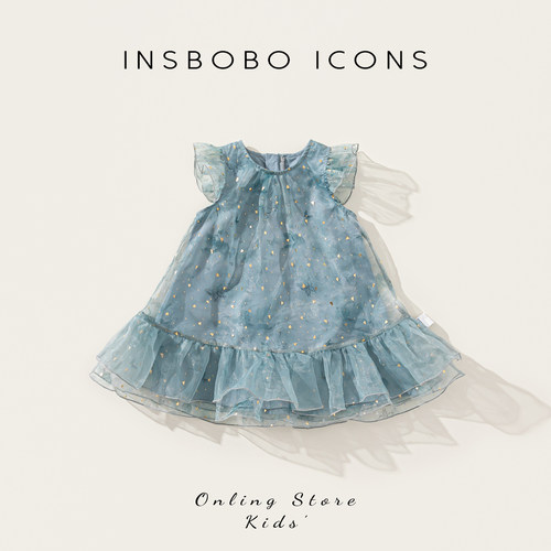 INSbobo儿童连衣裙小飞袖公主裙