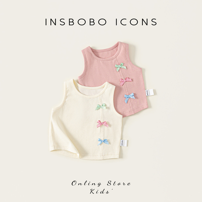 INSbobo儿童蝴蝶结吊带背心