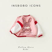 儿童棒球服女宝宝好看上衣春秋女孩洋气童装 女童外套2026春季 新款