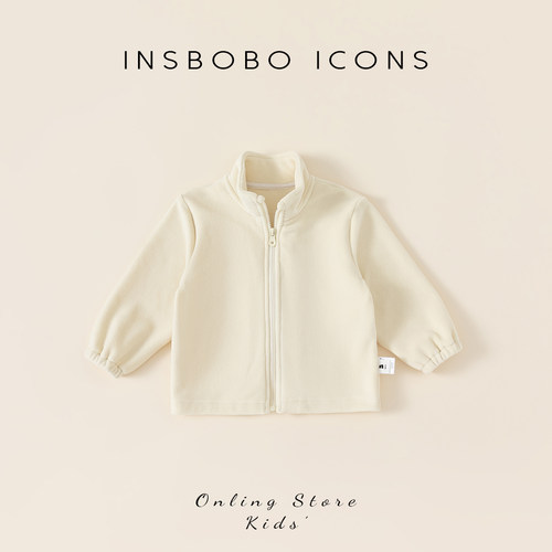 INSbobo儿童外套秋装奥利绒上衣