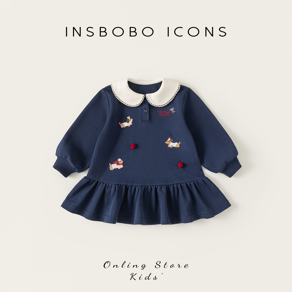 INSbobo女童连衣裙2026春季新款儿童裙子小女孩好看衣服洋气童装,童装/婴儿装/亲子装,连衣裙,淘宝优惠券,粉丝福利购,淘宝优惠卷