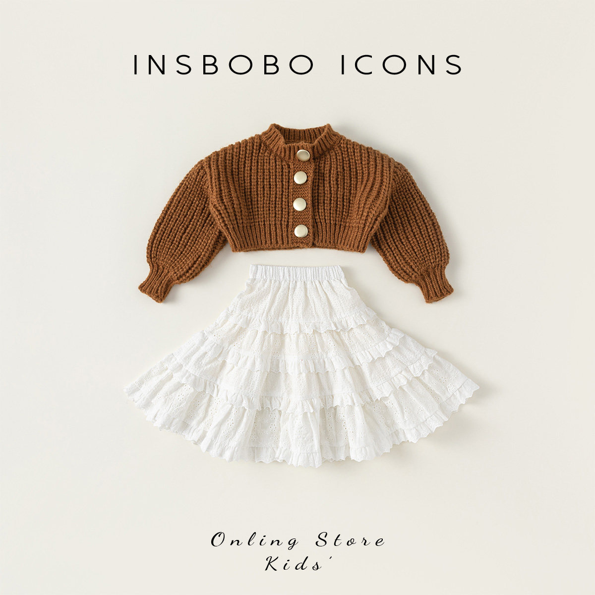 INSbobo女童春装套装2026春季新款女时髦洋气套装儿童裙子两件套,童装/婴儿装/亲子装,套装,淘宝优惠券,粉丝福利购,淘宝优惠卷