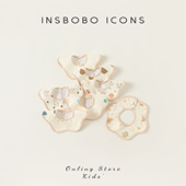 INSbobo儿童口水巾舒适防水宝宝360度花瓣围兜小童饭兜