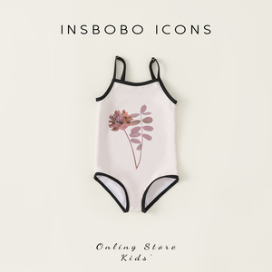 INSbobo女童宝宝泳衣夏款吊带夏季新款儿童洋气泳装比基尼夏天潮