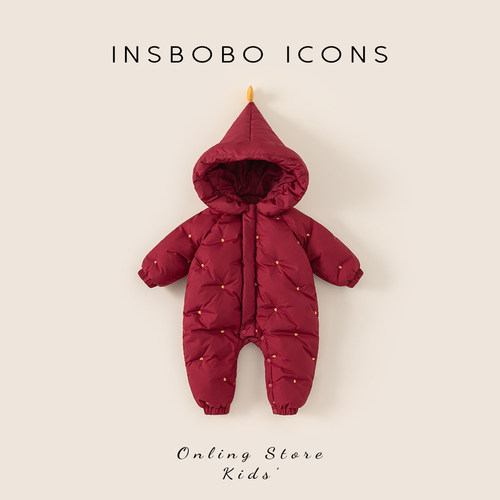INSbobo婴儿羽绒服连体衣2025冬