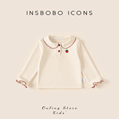 INSbobo女童长袖 秋冬儿童上衣潮 加绒女宝宝打底衫 t恤2025冬季 新款