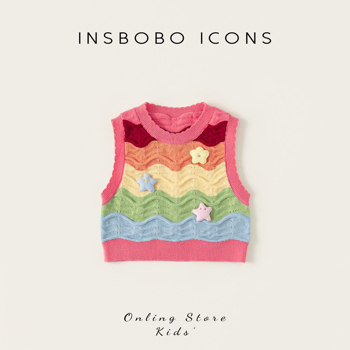 INSbobo女童毛衣2026春季新款儿童马甲宝宝背心好看春装洋气童装,童装/婴儿装/亲子装,毛衣/针织衫,淘宝优惠券,粉丝福利购,淘宝优惠卷