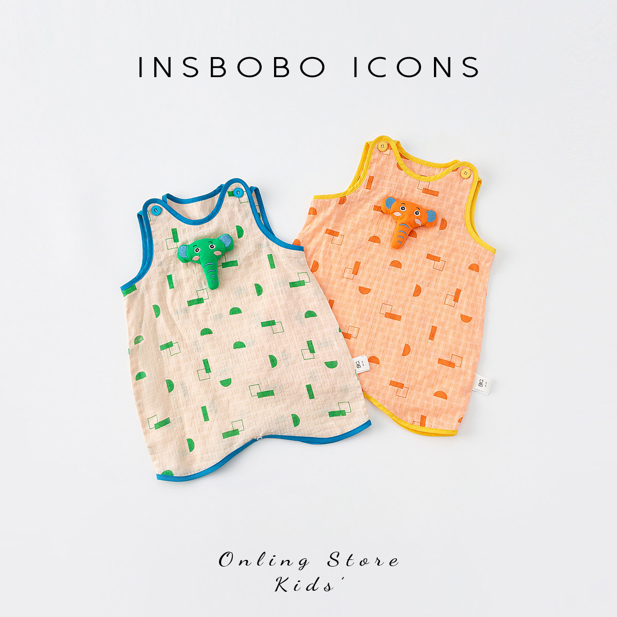 宝宝连体衣夏季新款婴儿超萌爬服新生儿无袖背心儿童夏装衣服男女