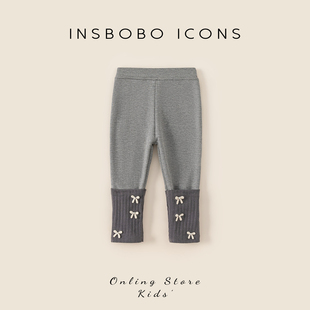 儿童加厚秋冬休闲裤 INSbobo女童裤 宝宝洋气打底裤 新款 子2025冬季